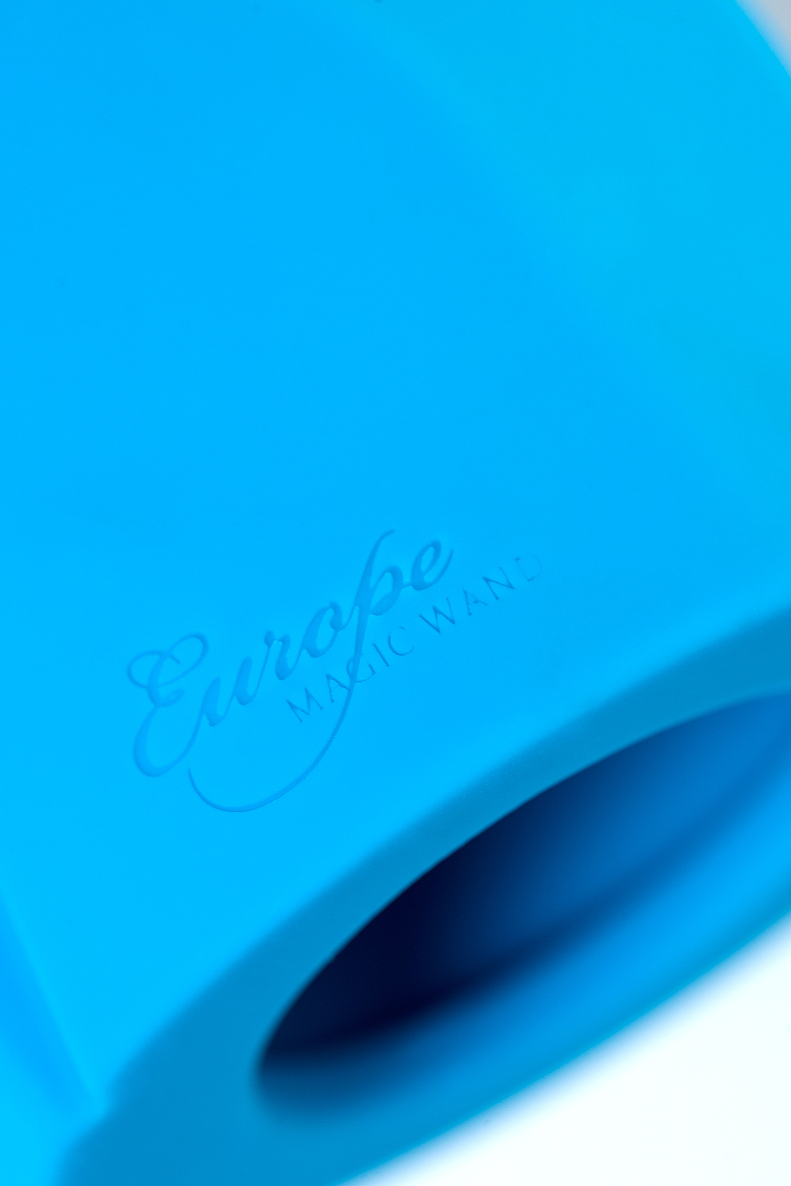 Насадка Magic Wand Genius для массажера Europe, силикон, синяя, 17 см. Фото N12