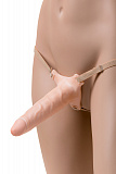 Фаллопротез LoveToy поясной, телесный, 18,5 см