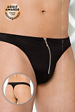 Стринги мужские с замочком SoftLine Collection, черный, M/L